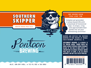 Pontoon Brewing Southern Skipper White India Pale Ale September 2014
