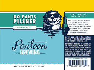 Pontoon Brewing No Pants Pilsner