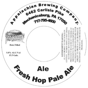 Appalachian Brewing Co Fresh Hop Pale September 2014