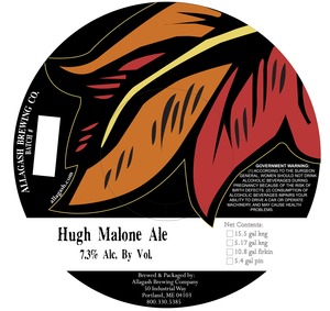 Allagash Brewing Company Hugh Malone Ale September 2014