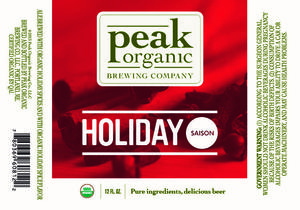 Peak Organic Holiday Saison September 2014