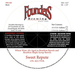 Founders Sweet Repute September 2014