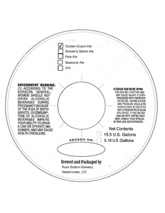 Rock Bottom Brewery Golden Export