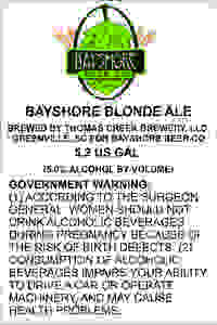 Bayshore Beer Co Hyde Park Pale Ale September 2014