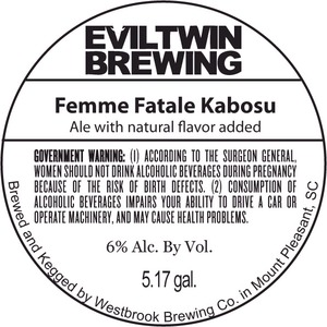 Evil Twin Brewing Femme Fatale Kobosu September 2014