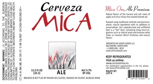 Cerveza Mica Mica Oro Ale Premium