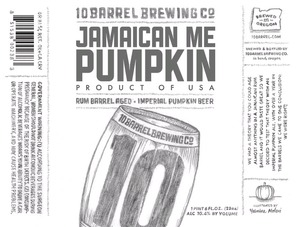10 Barrel Brewing Co. Jamaican Me Pumpkin October 2014