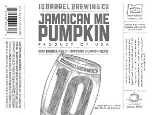 10 Barrel Brewing Co. Jamaican Me Pumpkin