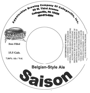 Appalachian Brewing Co Saison September 2014