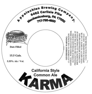 Appalachian Brewing Co Karma September 2014