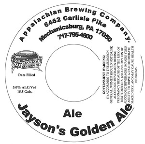 Appalachian Brewing Co Jayson's Golden