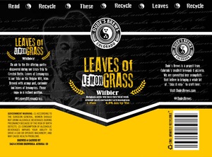Dude's Brews Leaves Of Lemongrass November 2014