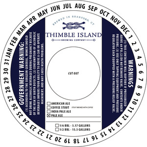 Thimble Island Brewing Company Pale Ale September 2014
