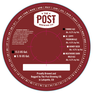 The Post Brewing Company Townie Ale September 2014