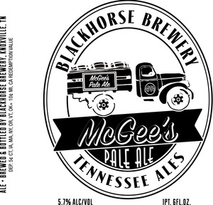 Blackhorse Brewery Mcgee's September 2014