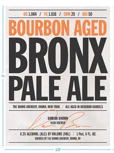 The Bronx Brewery Bourbon Aged Bronx Pale Ale September 2014