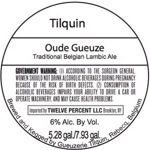 Tilquin Oude Gueuze September 2014