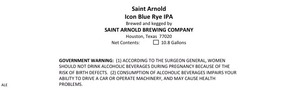 Saint Arnold Brewing Company Icon Blue Rye IPA September 2014