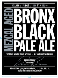 The Bronx Brewery Mezcal Aged Bronx Black Pale Ale September 2014