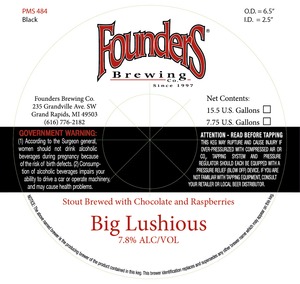 Founders Big Lushious September 2014