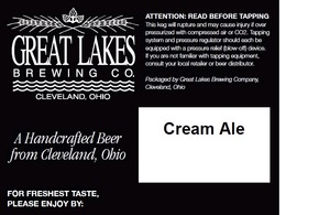 Great Lakes Brewing Co. Cream Ale September 2014