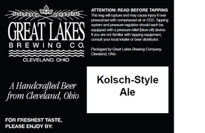 The Great Lakes Brewing Co. Kolsch-style September 2014