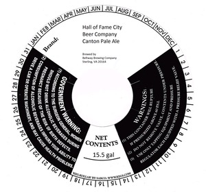 Hall Of Fame City Canton Pale Ale October 2014