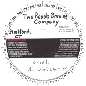 Two Roads Brewing Company Kriek September 2014