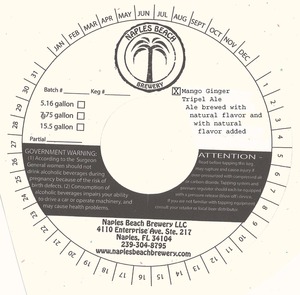 Naples Beach Brewery Mango Ginger Tripel Ale