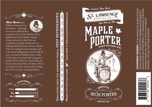 St Lawrence Brewing Co Maple Porter September 2014