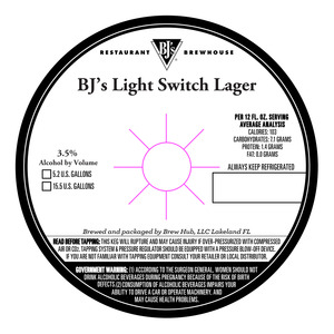 Bj's Light Switch Lager September 2014