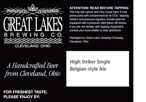 The Great Lakes Brewing Co. High Striker Single September 2014