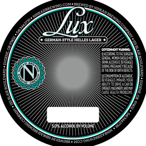 Ninkasi Brewing Company Lux German-style Helles Lager