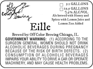 Off Color Brewing Eille September 2014