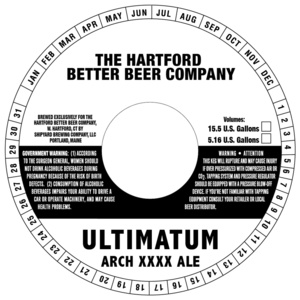 The Hartford Better Beer Co. Arch Ultimatum Xxxx Ale September 2014