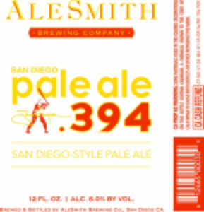 Alesmith San Diego Pale Ale .394 September 2014