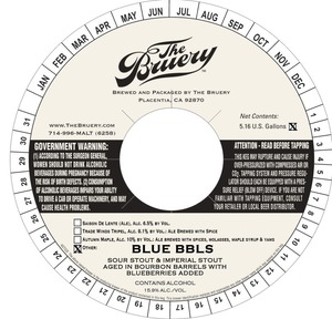 The Bruery Blue Bbls