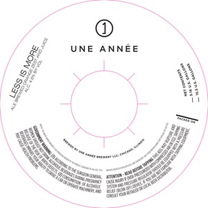 Une Annee Less Is More September 2014