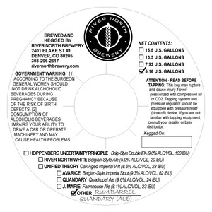 River North Brewery Rum Barrel Quandary September 2014