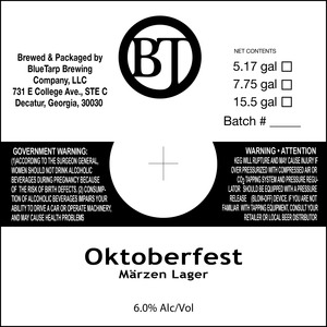 Bluetarp Brewing Co. Oktoberfest