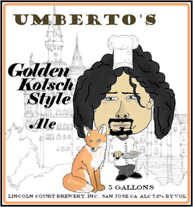 Umberto's Golden Kolsch September 2014