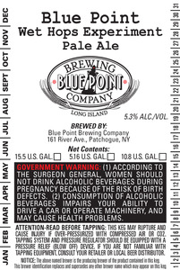 Blue Point Wet Hops Experiment September 2014