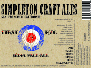Simpleton Craft Ales First Rye September 2014