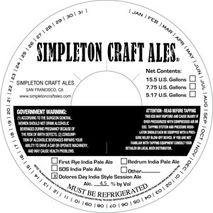 Simpleton Craft Ales Dolores Day September 2014