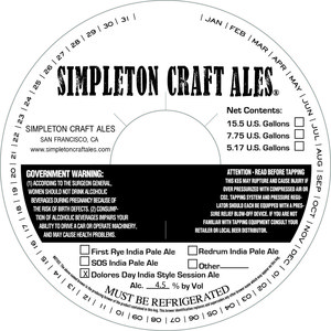 Simpleton Craft Ales Dolores Day