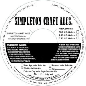 Simpleton Craft Ales Sos September 2014