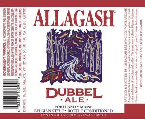 Allagash Brewing Company Dubbel Ale September 2014