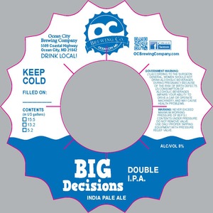Big Decisions Double Ipa October 2014