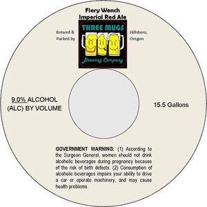 Three Mugs Brewing Company Fiery Wench Imperial Red Ale October 2014