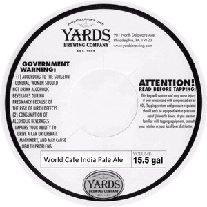 Yards Brewing Company World Cafe India Pale Ale